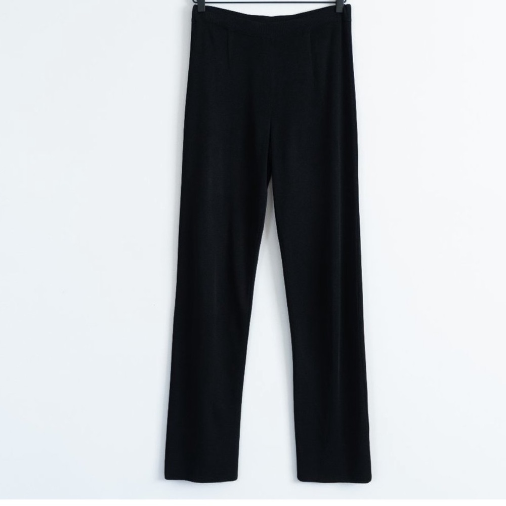 Exclusively Misook Black Straight Leg‎ Stretch Soft Pull On Women’s Pants Size M